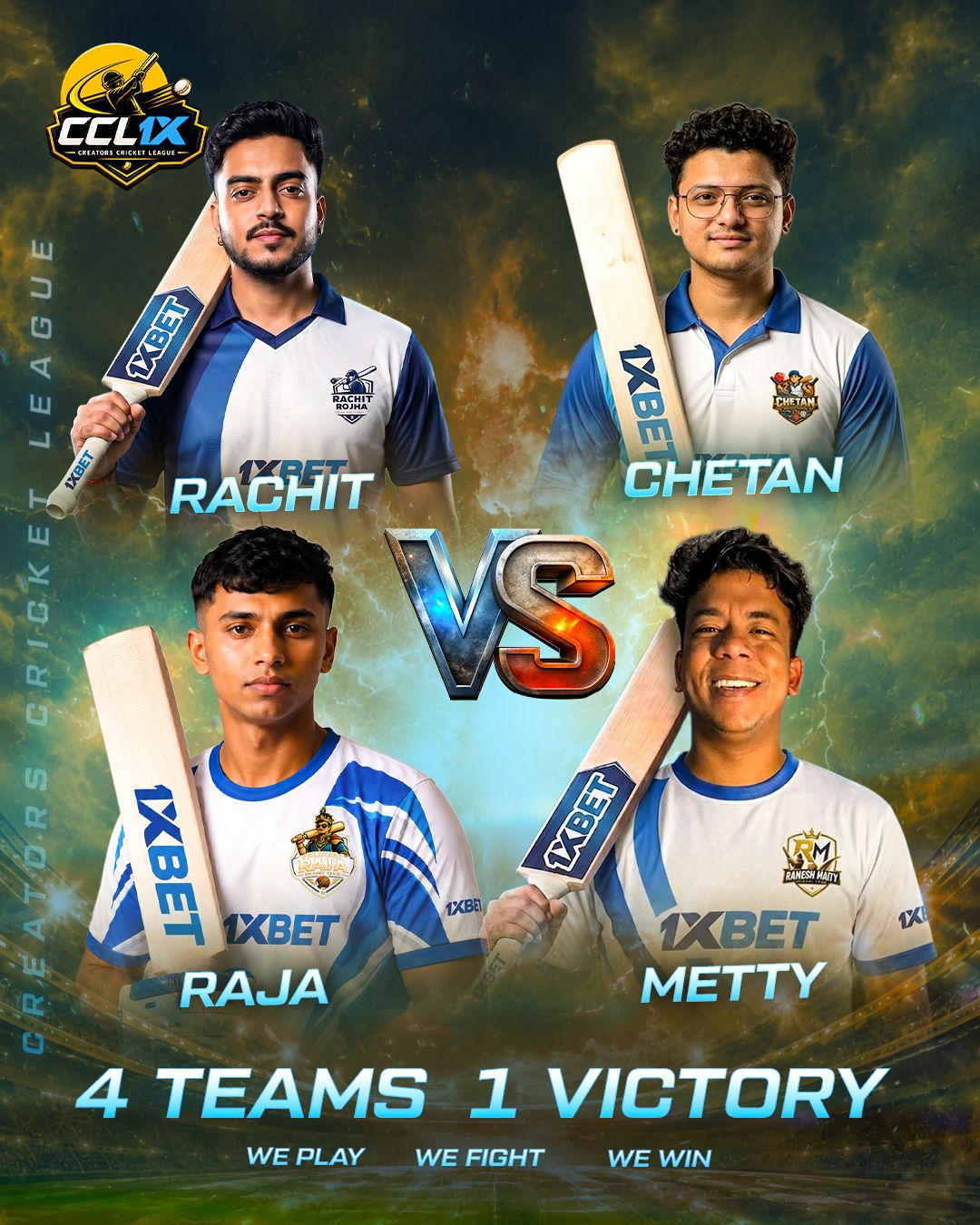Creators Cricket League Vertical Banner